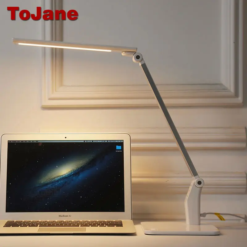 ToJane TG158 Светодиодная настольная лампа USB Светодиодная настольная лампа 5 режимов цвета и 5 уровней для чтения настольная лампа для ухода за глазами Светодиодная лампа