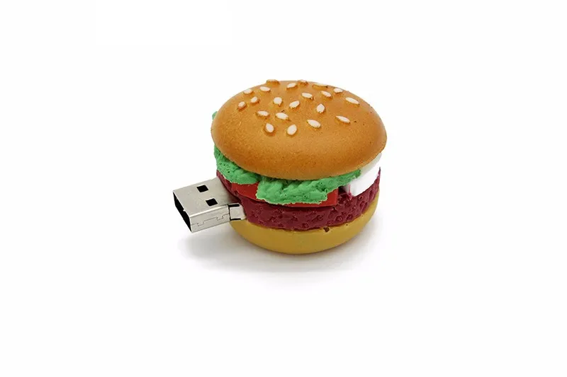 JASTER стильный мультфильм фрукты бургер арбуз USB карта памяти 4 ГБ 8 ГБ 16 ГБ 32 ГБ 2.0% 100 фактическая емкость