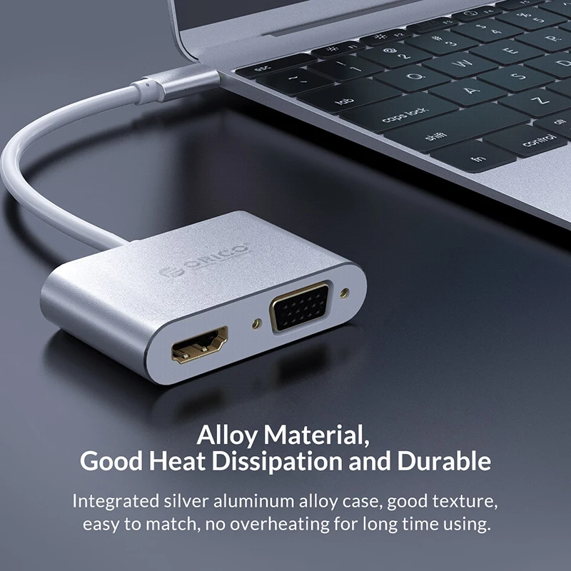 ORICO Type C к HDMI + VGA интерфейсы видео кабель портативное расширение большой экран