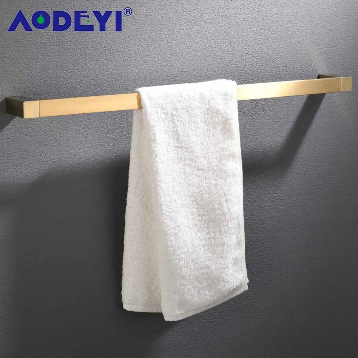 Towel Bar Набор оборудования для ванной комнаты матовый золотой Халат крюк стойки для полотенец Бар Полка держатель бумаги настенное крепление аксессуары для ванной комнаты латунь - Цвет: Towel Bar