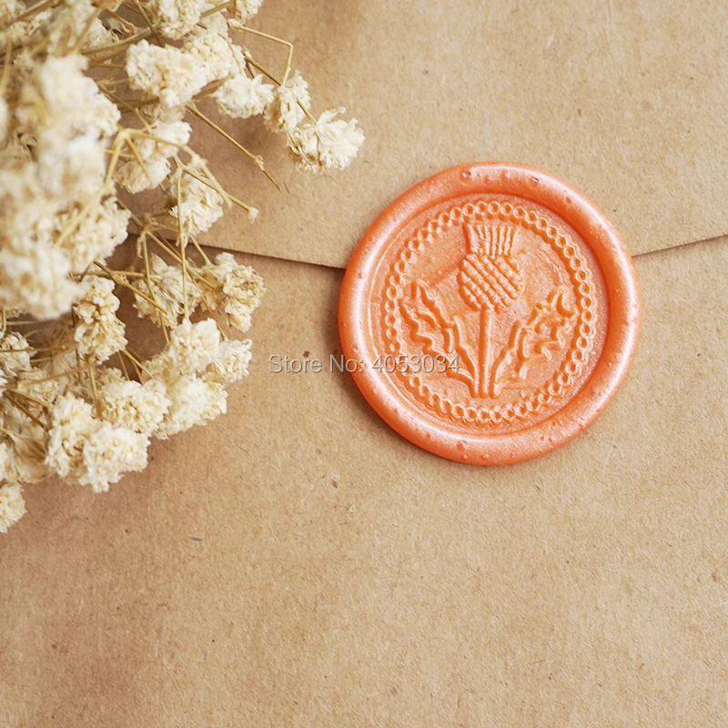 THISTLE воск печать шотландский Скотланд цветок дизайн свадебные приглашения