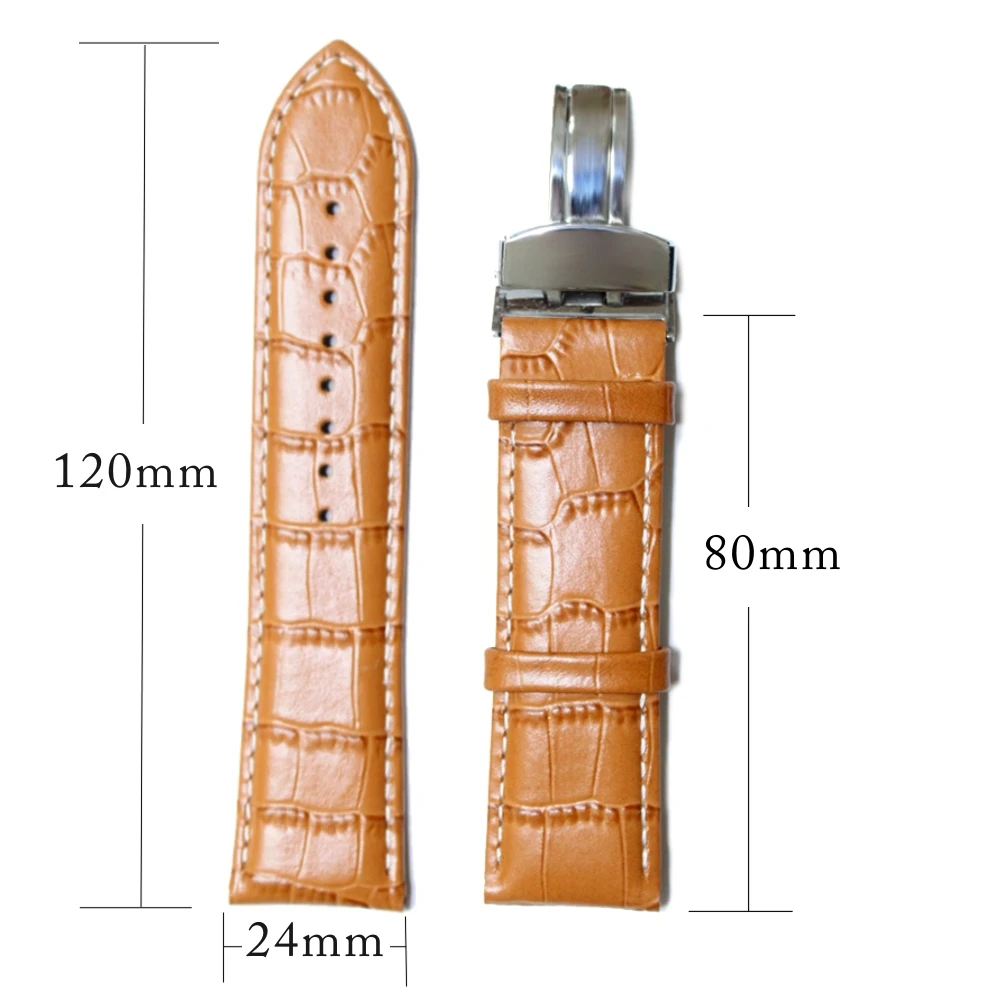 Ремешок для часов 24 мм из натуральной кожи унисекс WB1037E24GB|watch thick leather band|band velvetwatch
