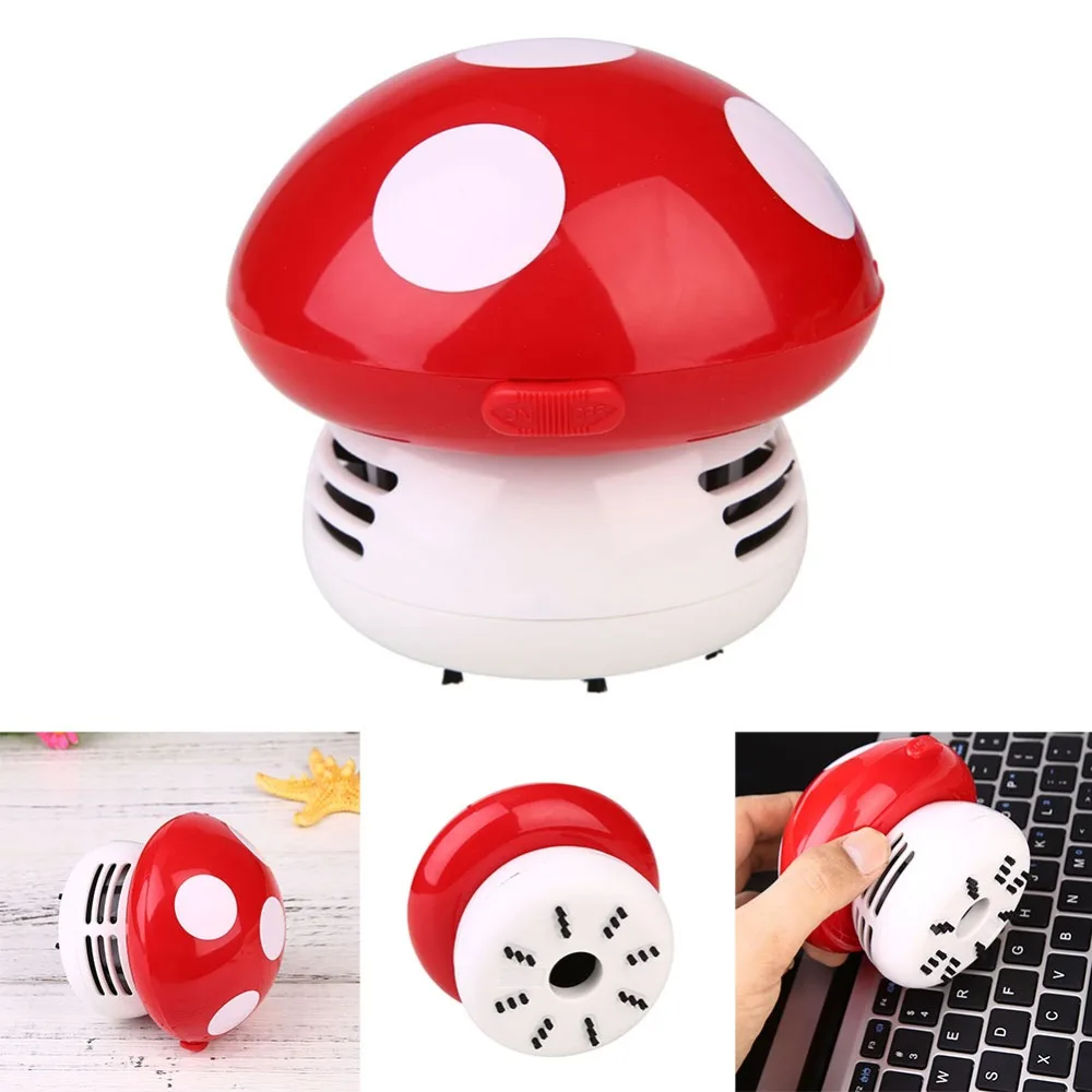Mini Mushroom Shape Corner Desk Table Vacuum Dust Cleaner Computer Dirt Plastic Portable Keyboard Cleaning Tools | Дом и сад