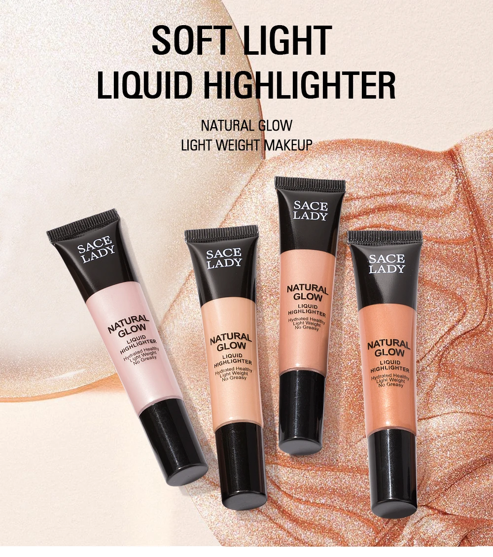 SACE LADY Illuminator макияж хайлайтер крем для лица и тела Shimmer Make Up Liquid осветление профессиональная светящаяся косметика для лица