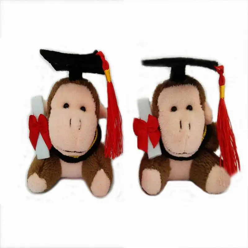 Брелок в виде обезьяны на выпускной 7 см 20 шт./лот|graduation toy|monkey keychainmonkey graduation |