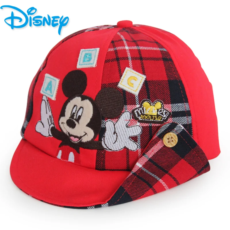 Red Disney Baby Микки красный хлопоковый Берет шляпы для маленьких мальчиков шляпа кепки для мальчиков одежда для малышей Аксессуары Детские эластичные остроконечные Дети Кепка - Цвет: Red