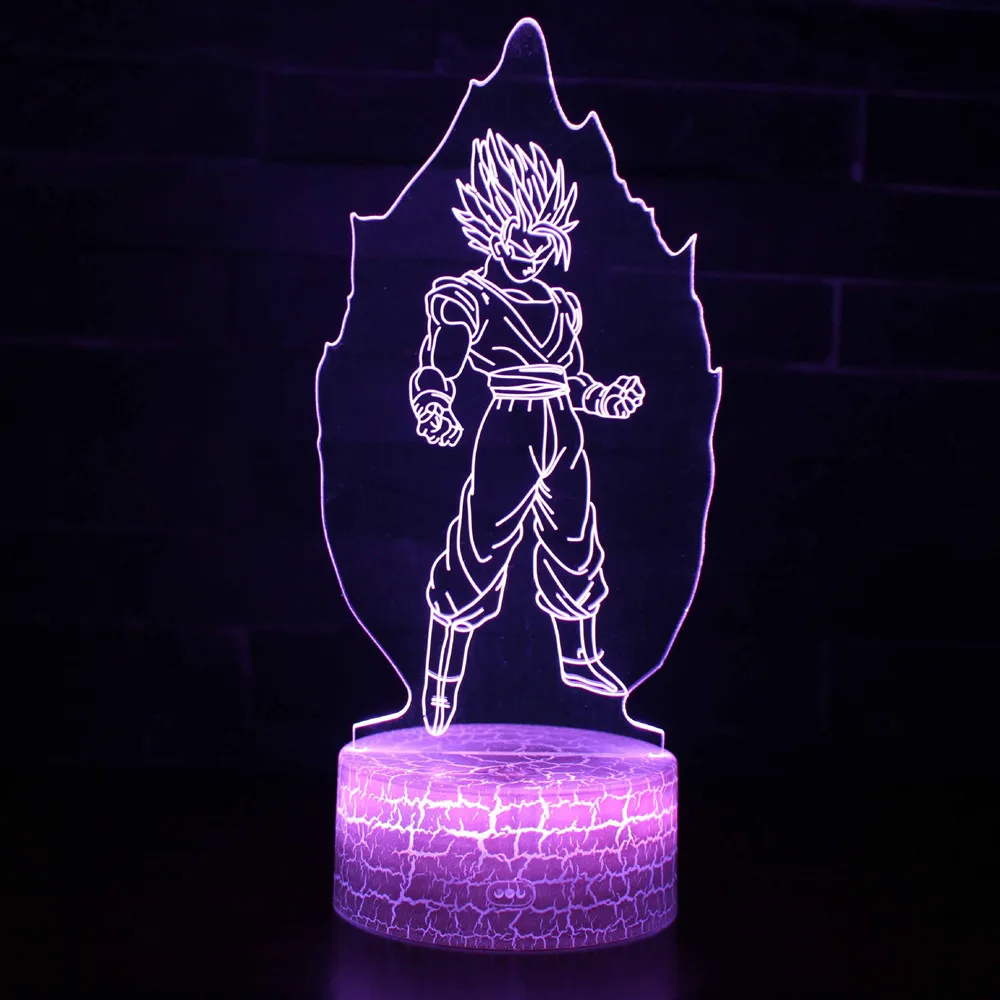 3D лампа Dragon Ball Kakarot Vegeta Son Gohan стволы для клеток Cyborg Freeza 7 цветов светодиодный