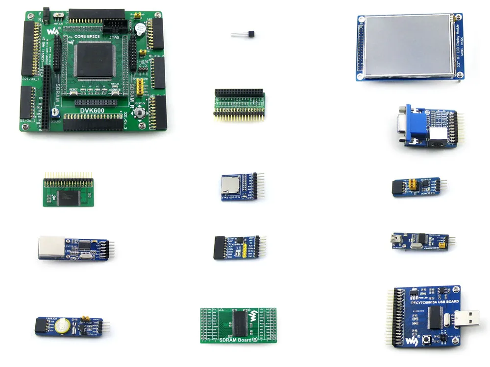 OpenEP2C8 C посылка A # EP2C8Q208C8N ALTERA Cyclone II FPGA макетная плата + 3 2 дюймов 320x240 Touch LCD 12