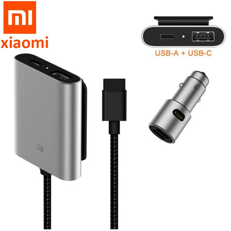 Оригинальное автомобильное зарядное устройство Xiaomi удлинитель QC3.0 PD2.0 быстрая