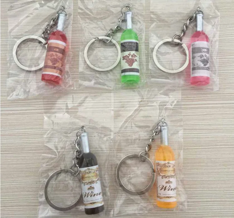 2016 креативная новая мини бутылка красного вина брелок для ключей на мобильный