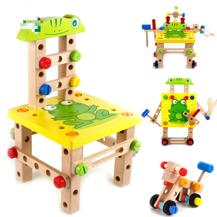 

1PCS Multifunctional Disassembly Nuts Assembly Children's Puzzle Assembly Wooden Toys