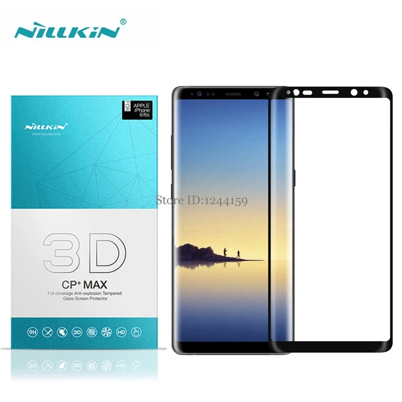 Защита экрана для samsung Galaxy Note 8 NOTE8 Nillkin 3D CP+ Max Анти-взрыв полное покрытие для Galaxy note 8 закаленное стекло - Цвет: Black