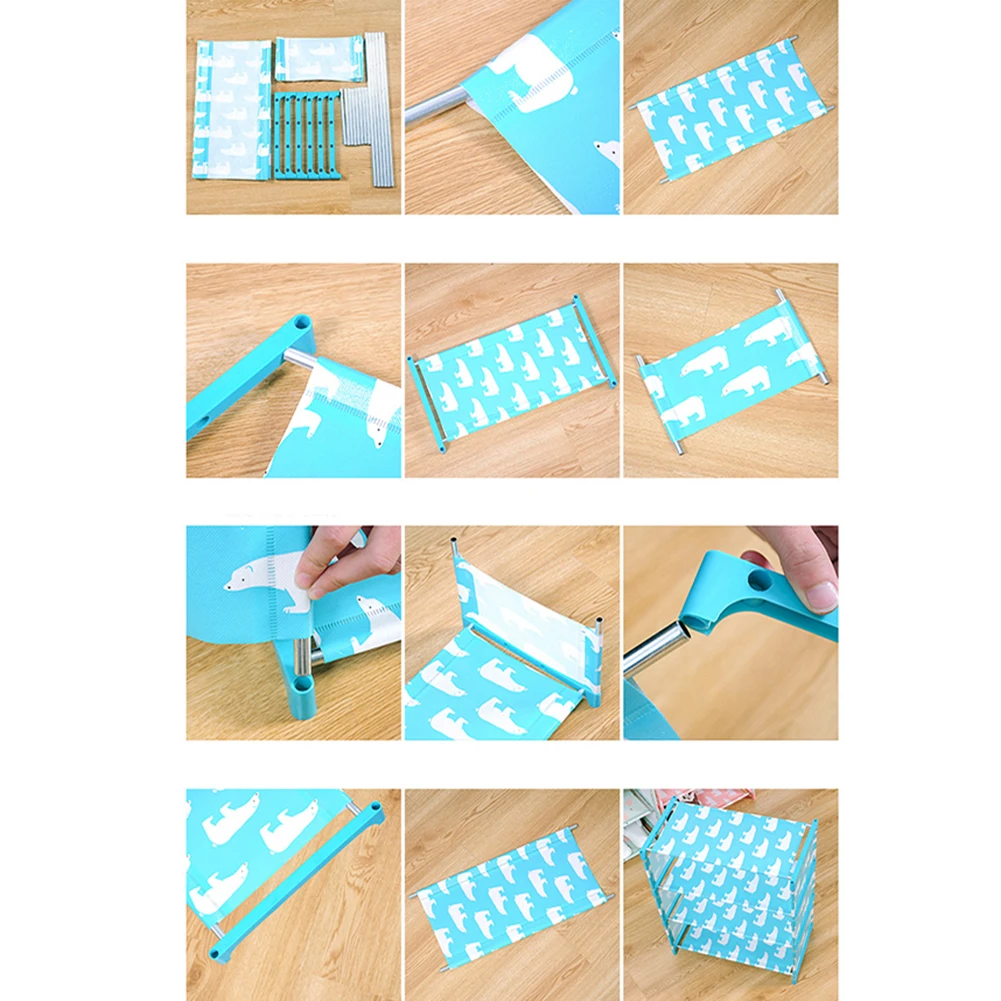 DIY 4 слоя ткань Оксфорд железная труба Прихожая дверь шкафа обувь стойки Фламинго