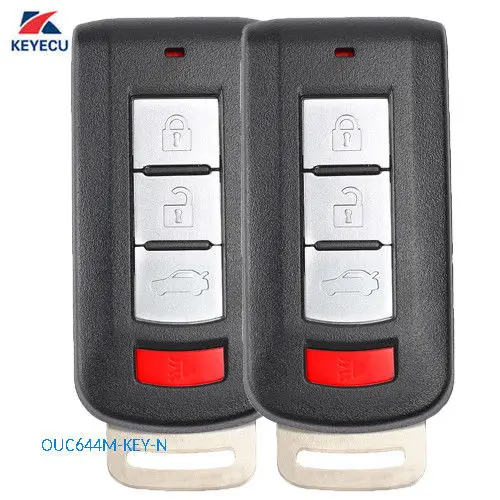 KEYECU 2 шт дистанционный брелок 315 МГц для Mitsubishi Lancer Outlander 2008- OUC644M-KEY-N