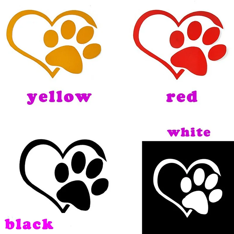 3 шт. милые стикеры на автомобиль кошачья и собачья лапка с принтом