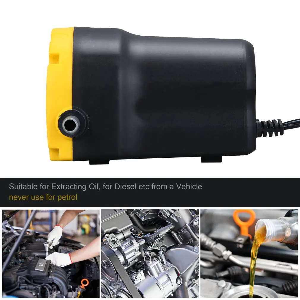 New 12V Car Engine Oil Pump Motor Fuel Oil Extractor Scavenge Suction Transfer Pump with Hose for Auto Car Boat Motorbike Truck