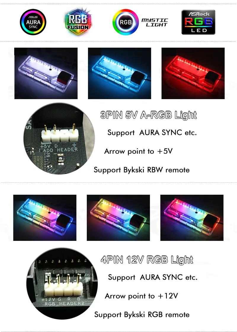BYKSKI акриловые цистерны для Phanteks 416 компьютер чехол/3PIN 5V D-RGB/комбо DDC насос прохладной воде канала раствор