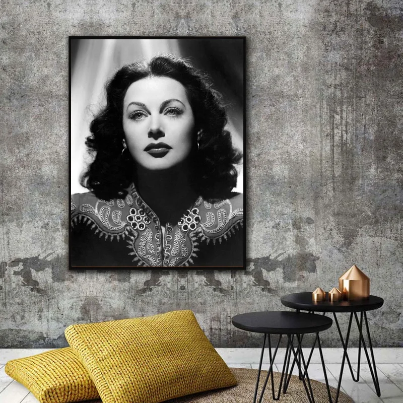 Hedy Lamarr кинозвезда искусство Шелковый постер картины для гостиной | Дом и сад