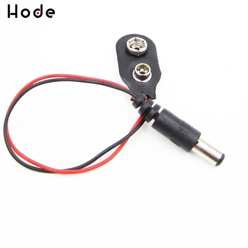 5 шт. экспериментальный кабель питания 9 В для батареи постоянного тока с зажимом