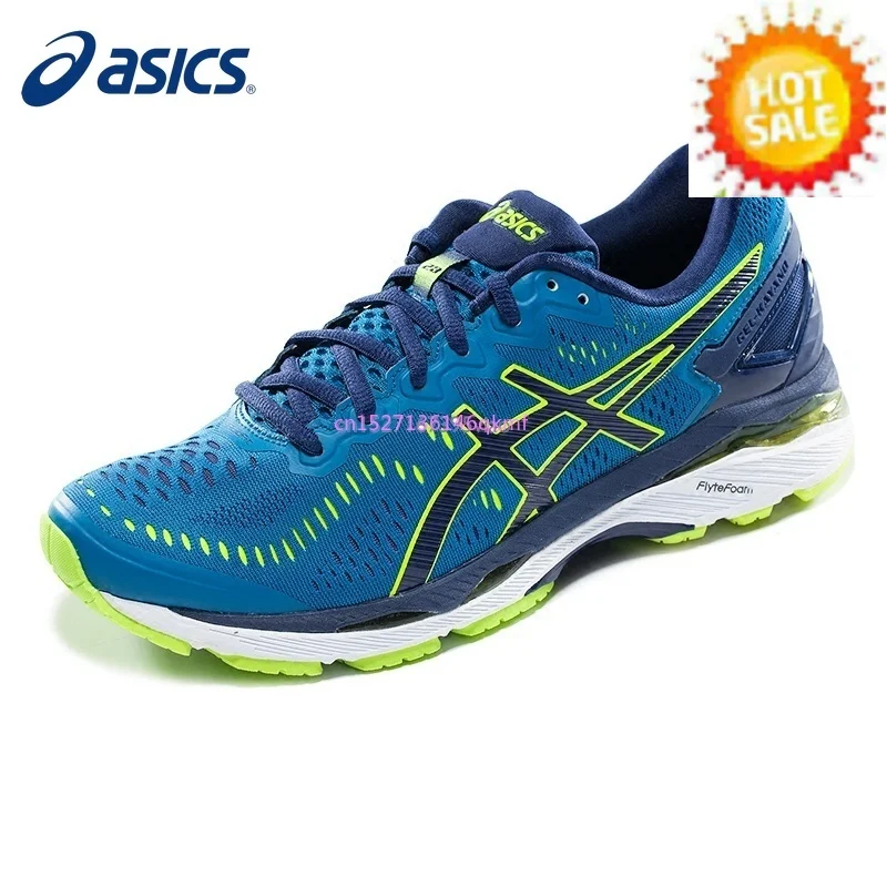 Подлинный ASICS GEL-KAYANO 23 стабильный светильник кроссовки полумарафон Мужская обувь Нескользящая дышащая низкая распродажа