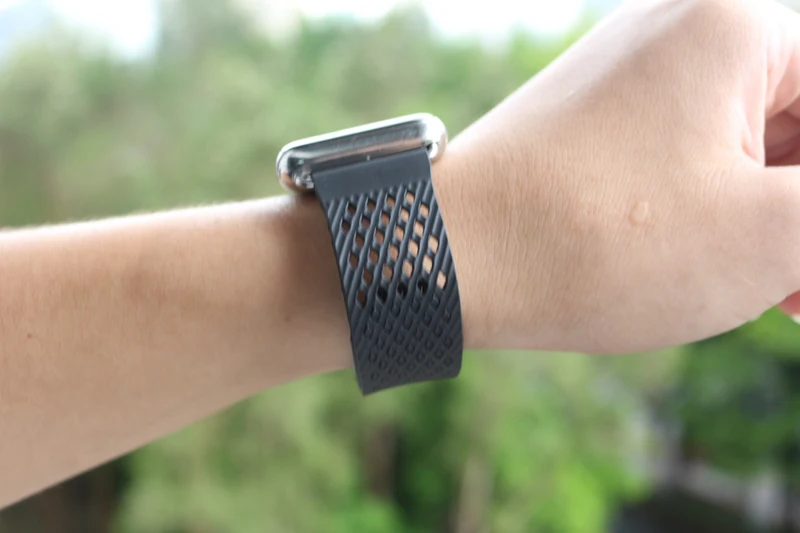 URVOI фторэластомер ремешок для apple watch series 1 2 3 ремешок для iWatch мягкий силиконовый сменный спортивный ремешок без пряжки дизайн