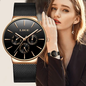 2022 Classic Women Rose Gold Top Brand Luxury Laides Dress Business Fashion Casual Waterproof Watche