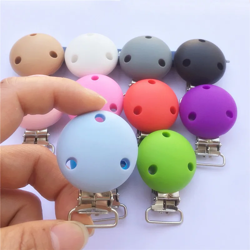 Chengkai 10 шт. Силиконовые Круглые Детские пустышки Прорезыватель Соска зажимы для