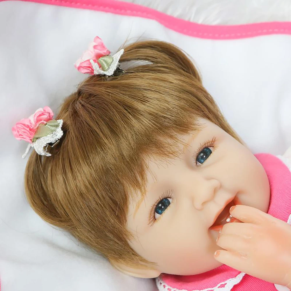 NPK Мода Reborn Baby Doll Реалистичная из мягкого силикона винил младенец девочка 40 см