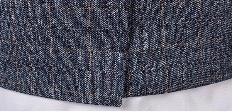Куртка+ брюки+ жилет Мужская небольшая решётка костюм Slim Fit Мода Досуг свадебное платье костюмы мужские пальто для делового человека пиджак для костюма