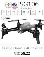 SHRC H1 Дрон wifi 720P камера FPV 18 мин Время полета gps режим слежения за мной складной ударопрочный селфи Дрон RC Квадрокоптер