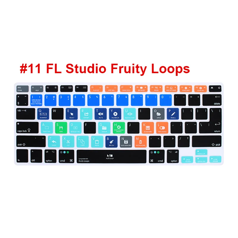 HRH тонкий Ableton Live Logic Pro X Avid Pro инструменты ярлык клавиатуры Обложка кожи для Macbook Pro Air retina 13 15 17 до