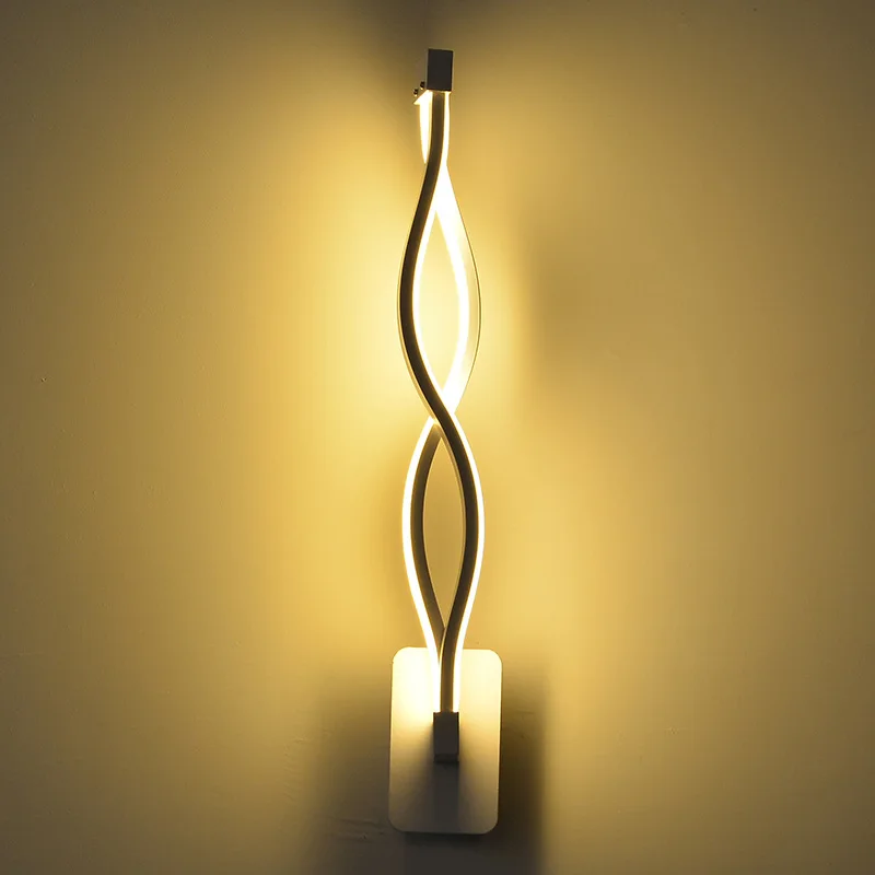 Светодиодный настенный боковой светильник для кровати лампа на спирали кухни