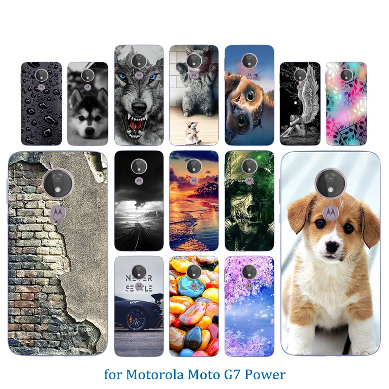 Силиконовые чехлы для телефонов 6 2 дюйма Moto G7 Power выше XT1955 полная защитная