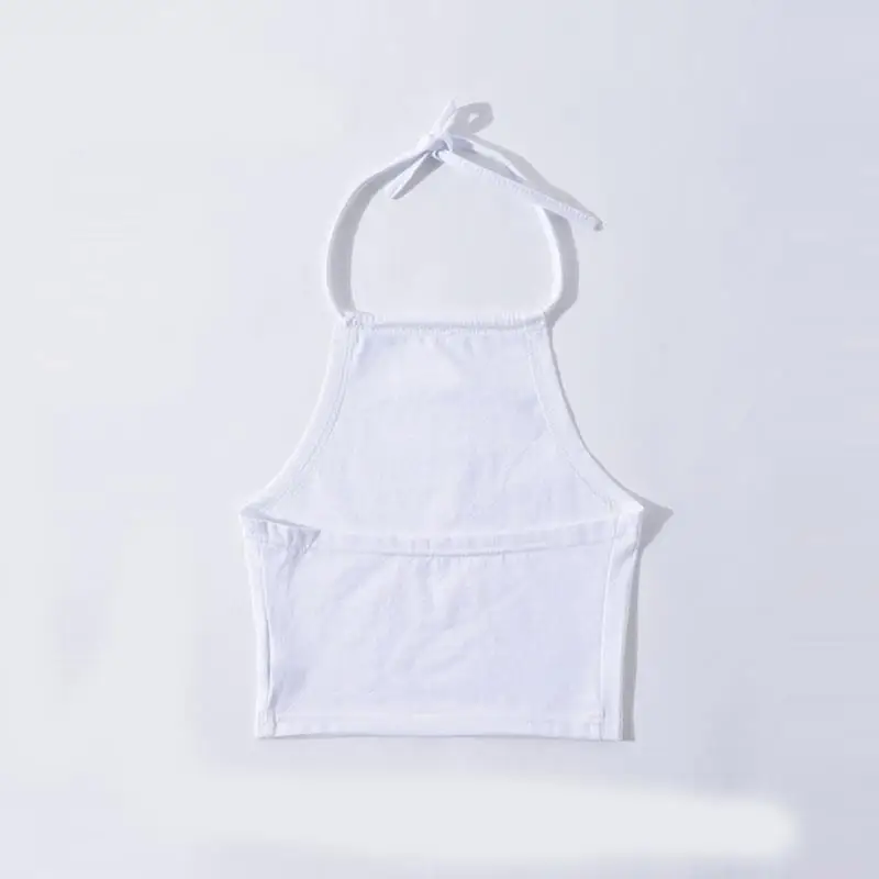 Летние Для женщин Симпатичные топы с принтом радуги открытым пупком висит шеи