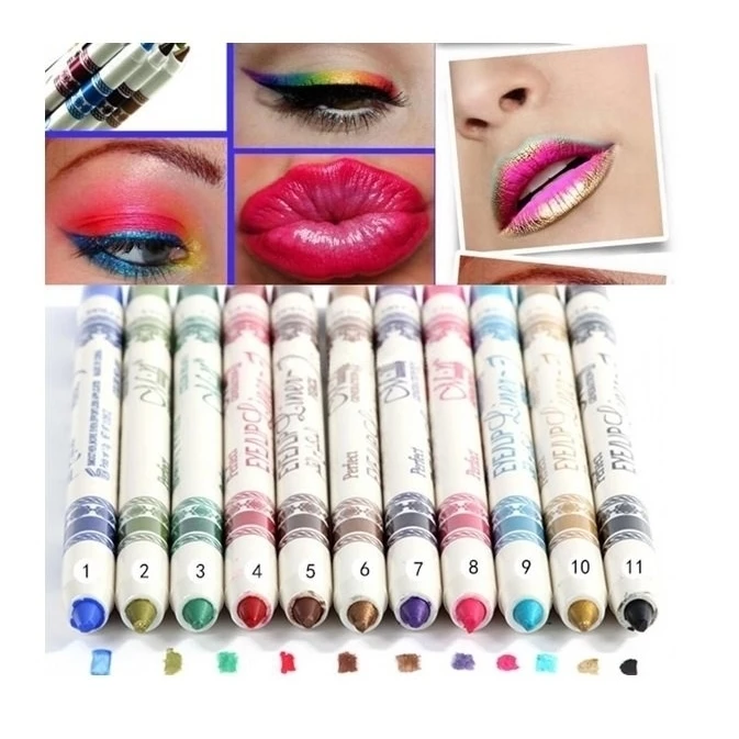 12 Цвет тени для век Карандаш глаз блеск губ Shimmer Pen Макияж Косметический набор |