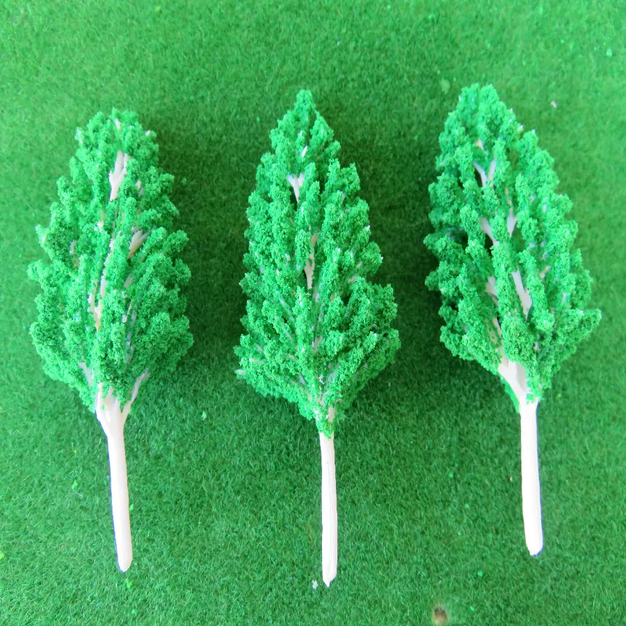 20pcs/lot plastic green model pine tree white arm for HO OO G N scale train layout in building maker China | Игрушки и хобби