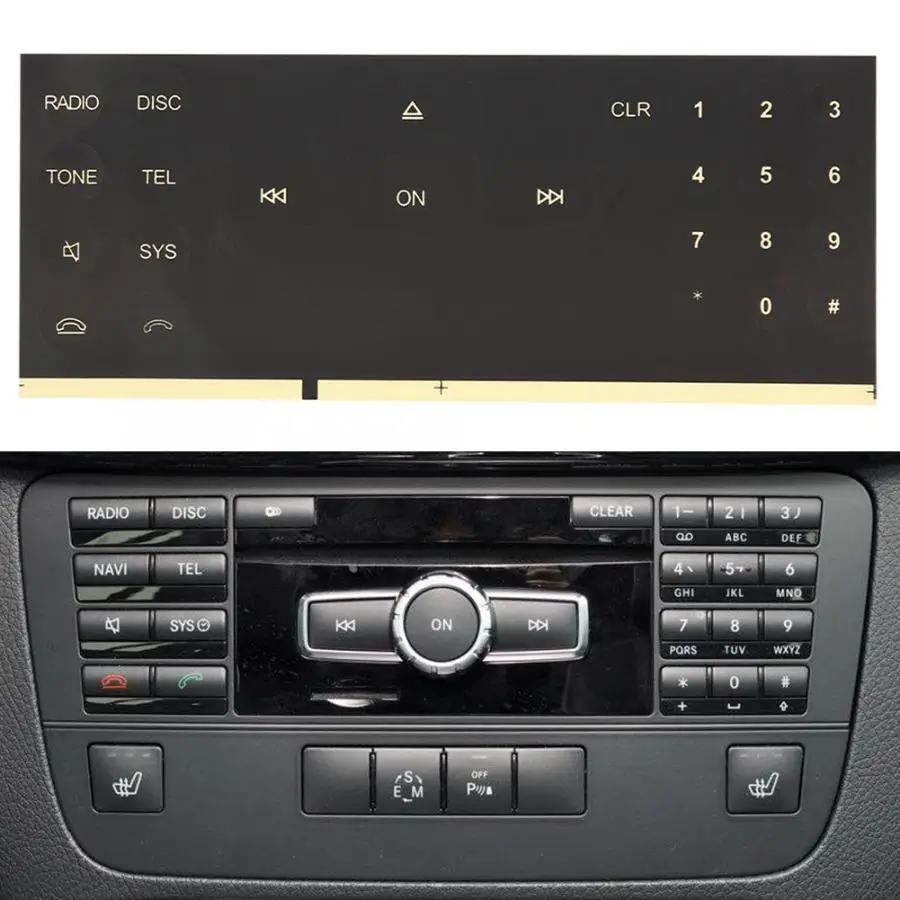 Автомобильная магнитола CD кнопка наклейки для Mercedes Benz C E GLK и W класс автомобилей