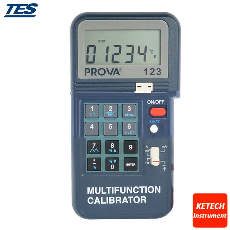 

Process Calibrator Thermocouple K,J,E,T TYPE Frequency 2 - 50mHz PROVA123