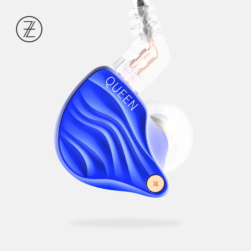 Синий TFZ королева, Hi-Fi, внутриканальный монитор наушник динамический IEM с 2-pin/0,78 мм Отсоединяемый кабель для ди-Джея свет для сцены парти металлические наушники 3,5 мм Сделано в Китае - Цвет: Синий