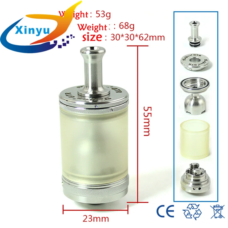 SXK Atto Mech Mod sxk Taifun gtr rta kit 18350/18650 батарея 4 мл емкость 316ss 23 мм испаритель бак кальян Vape