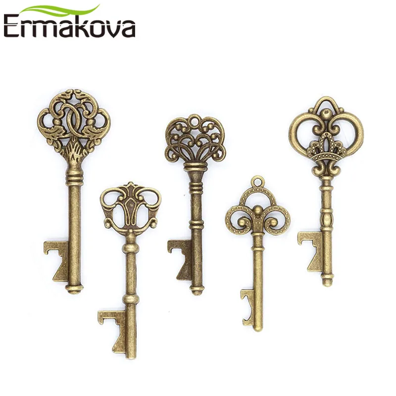 ERMAKOVA 5 шт. металлический скелет ключ открывалка для бутылок бутылка в форме черепа открывалка для свадебной вечеринки подарки для гостей деревенский Свадебный декор