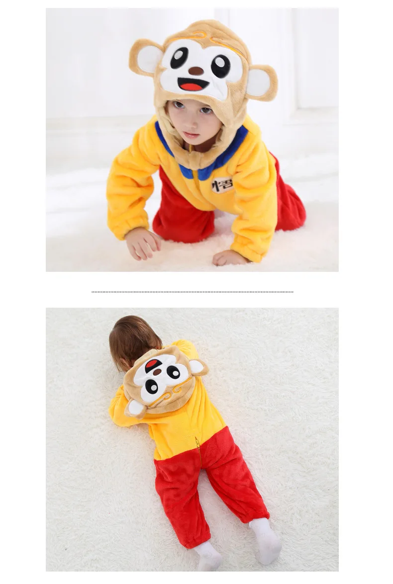 Panda Kigurumi For Son Goku Baby Kids Cartoon Animal Cosplay Costume Warm Soft Flannel Fancy Winter Onesie Cute Pajama Body Suit |