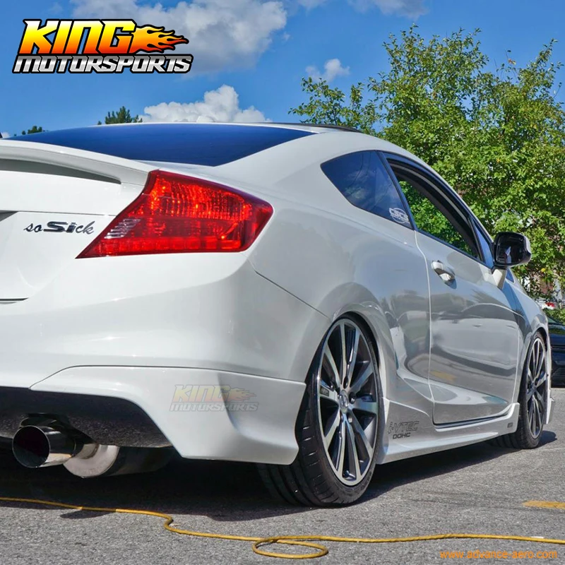 Подходит для 2012-2013 Honda Civic Coupe Si только HF-P стильные задние фартуки для губ Неокрашенный Черный ПУ