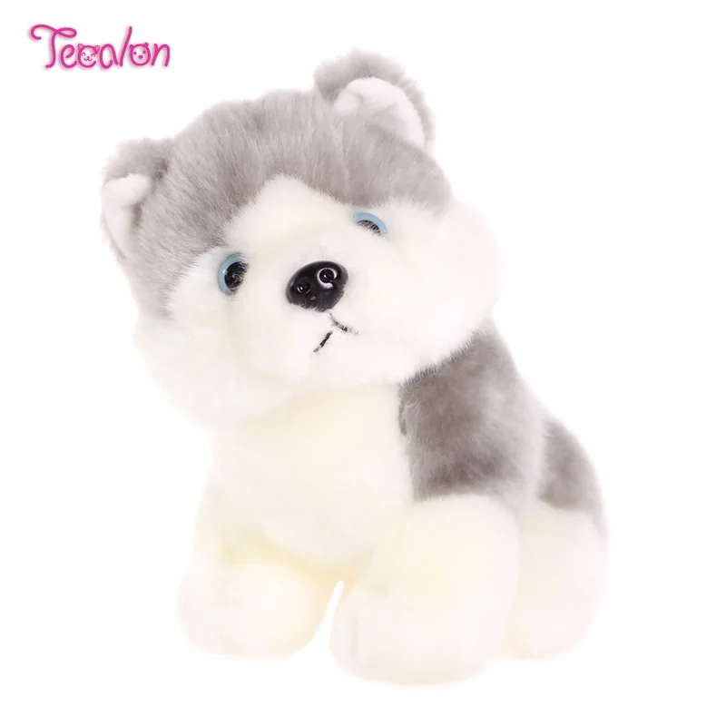 TECALON Cute Real Life Plush Dog Saint Bernard Akita Husky Stuffed Animal Puppy Christmas Children's Gifts Desk Knick-knacks | Игрушки и
