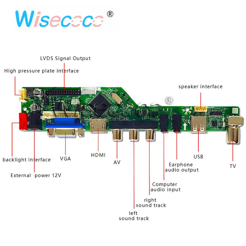15 4 &quotЖК дисплей 1280*800 TFT AV USB LVDS компьютерные наушники динамик аудио интерфейс