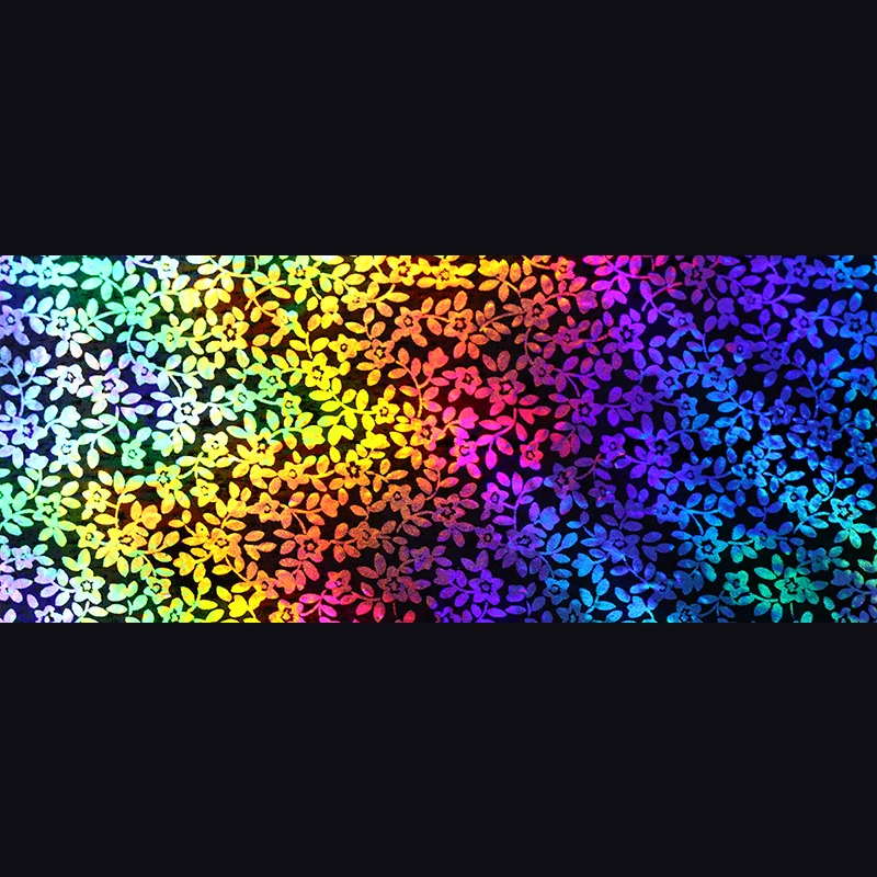 8 шт Голографическая фольга для ногтей лазерная Роза прозрачный цветок сделай