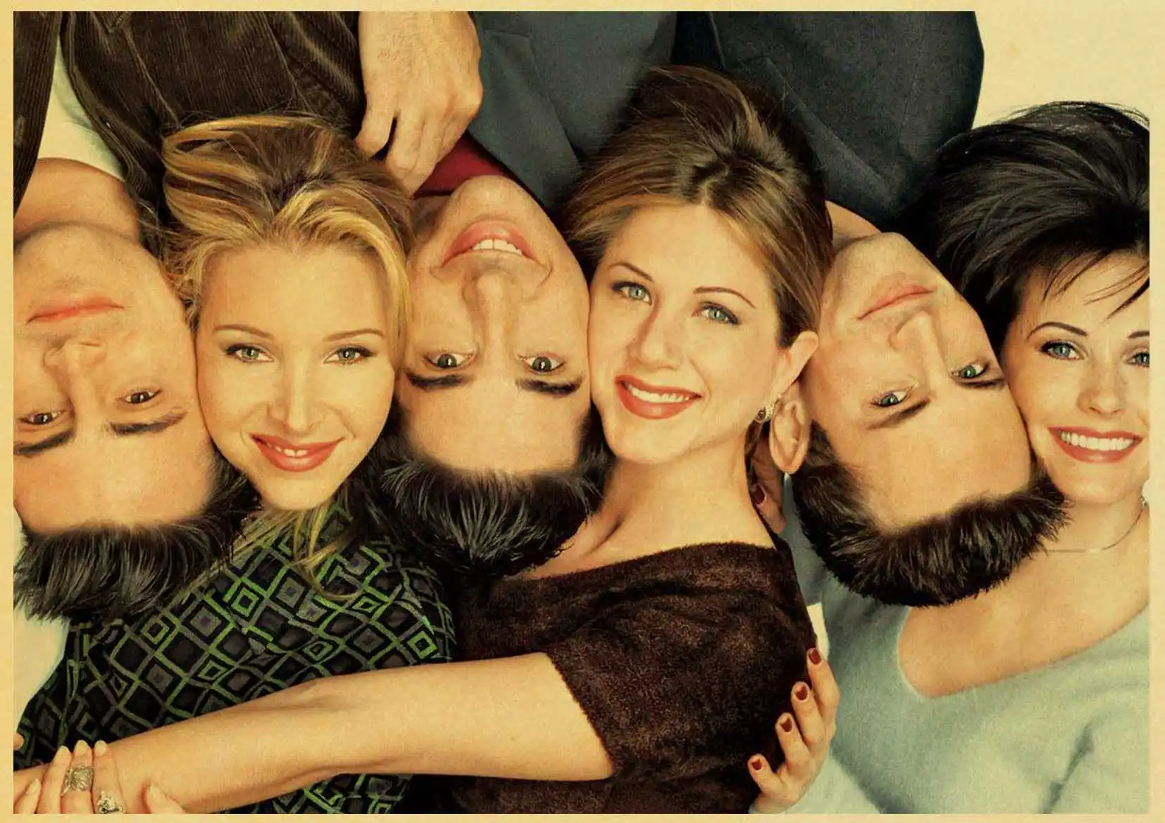 Друзья Рейчел Грин Моника Геллер Фиби буффэй Росс Геллер Чандлер Бинг винтажный бумажный плакат настенная живопись украшение дома