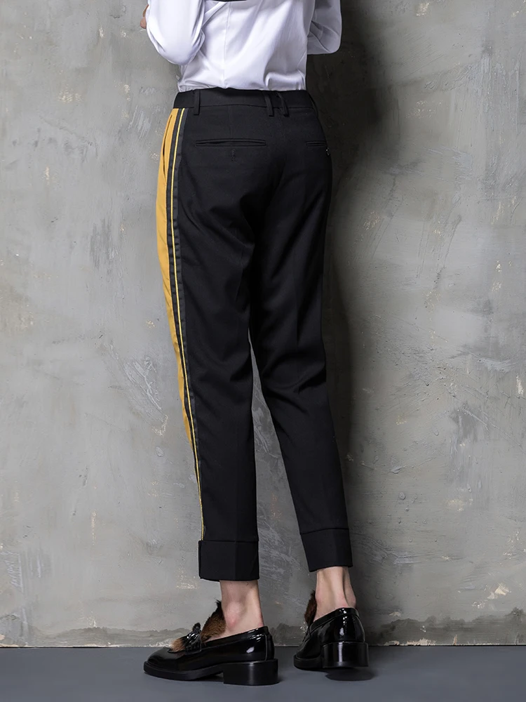 2018 new men's harem pants personality trend casual slim trousers stripe suit plus size stage singer costumes | Мужская одежда