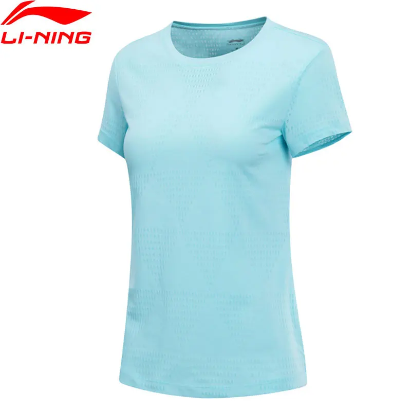Женская футболка Li Ning облегающая из 50% хлопка с подкладкой полиэстера Спортивная