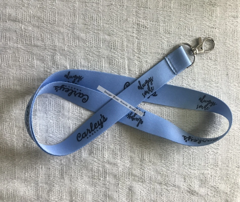 Светильник голубой простой шейный шнурок логотип сублимация печать дешевые